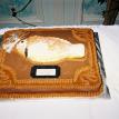 Chocolate Cake with Chocolate icing and a solid White Chocolate Fish